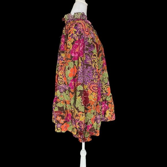 Oddi 3XL Floral Boho Tunic Blouse Festival Festive Peasant - Picture 3 of 7